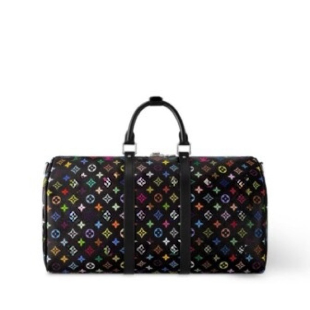 LV x Takashi Murakami Keepall Bandoulière travel multicolor duffle speedy 45cm